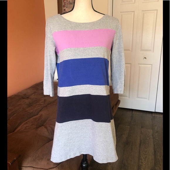 GAP gray scoop neck color block dress - Picture 2 of 6